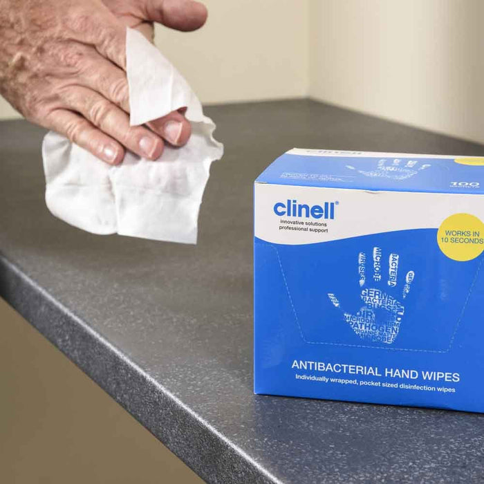 Clinell Antibacterial hand wipes